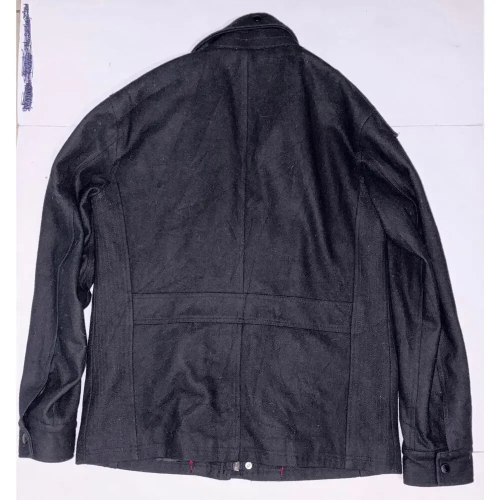 Buffalo David Bitton men’s large jacket wool zip up black - Picture 4 of 4